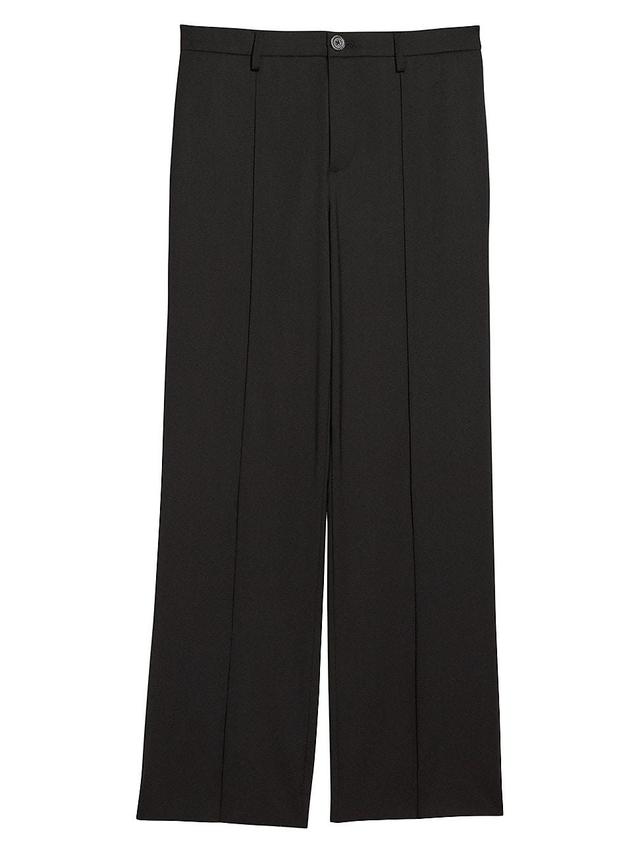 Mens Wool Relaxed Straight-Leg Trousers Product Image