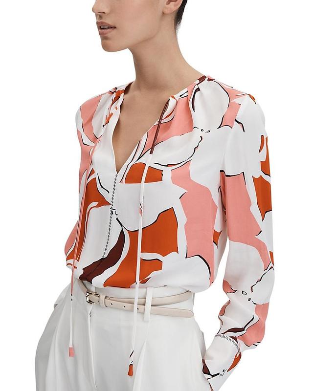 Reiss Tess Split Neck Blouse Product Image