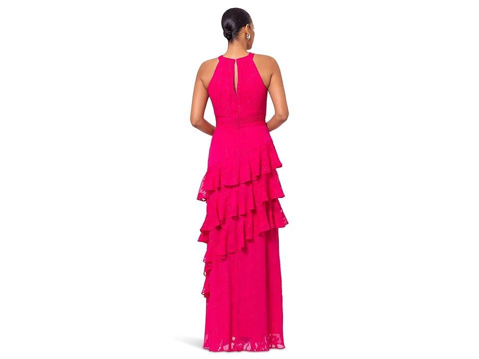 Xscape Womens Tiered Ruffled Chiffon Gown Product Image