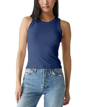 Michael Stars Gina Wide Binding Crop Tank Women's Clothing Product Image