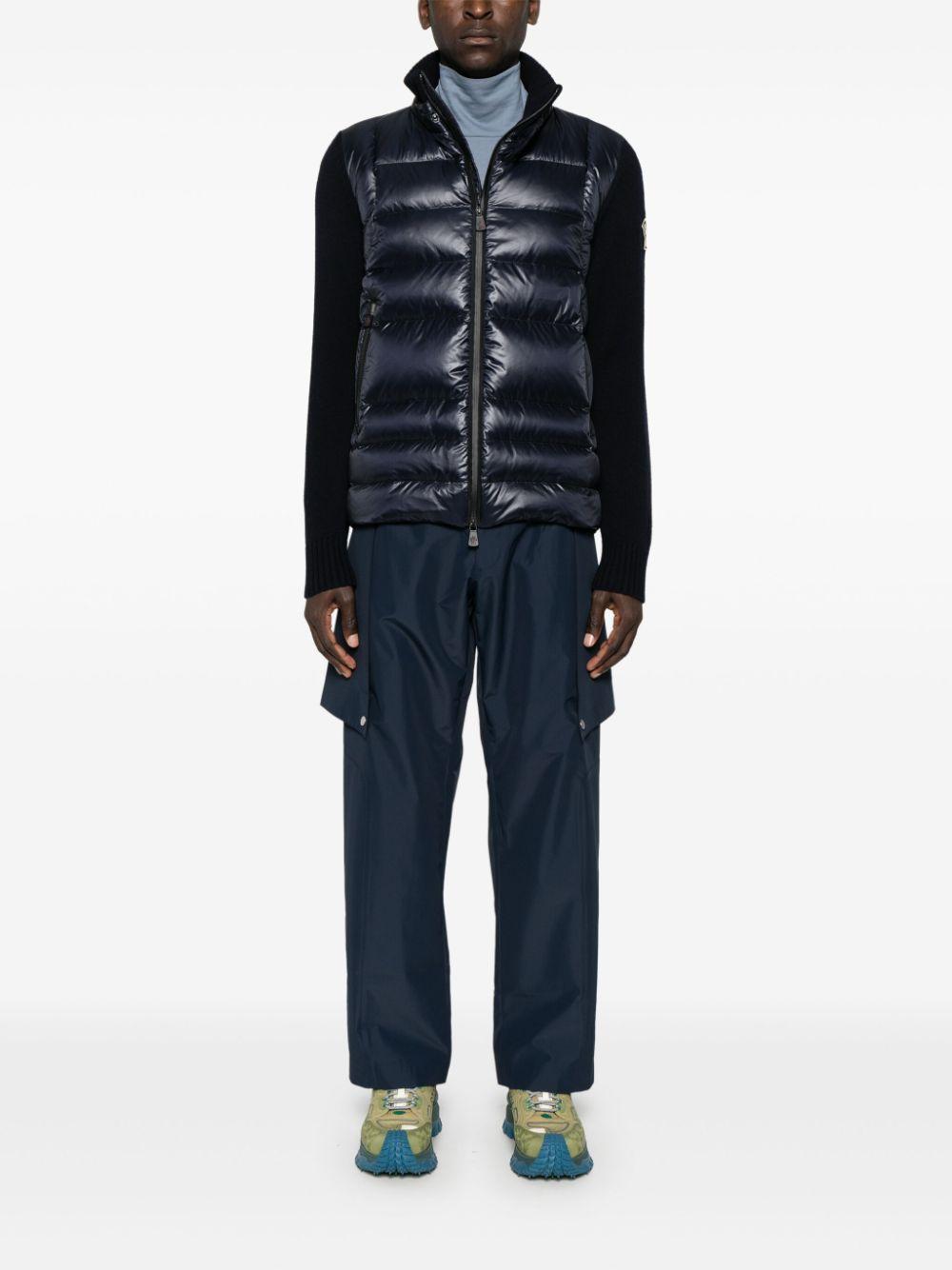 MONCLER Padded Zip-up Cardigan In Blue Product Image