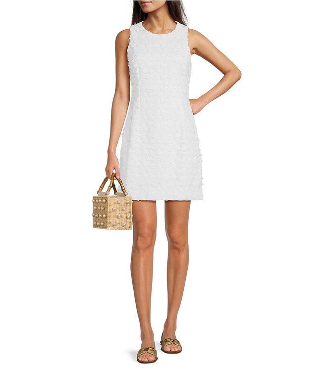 Lilly Pulitzer Mila 3D Lace Round Neck Sleeveless Shift Dress Product Image