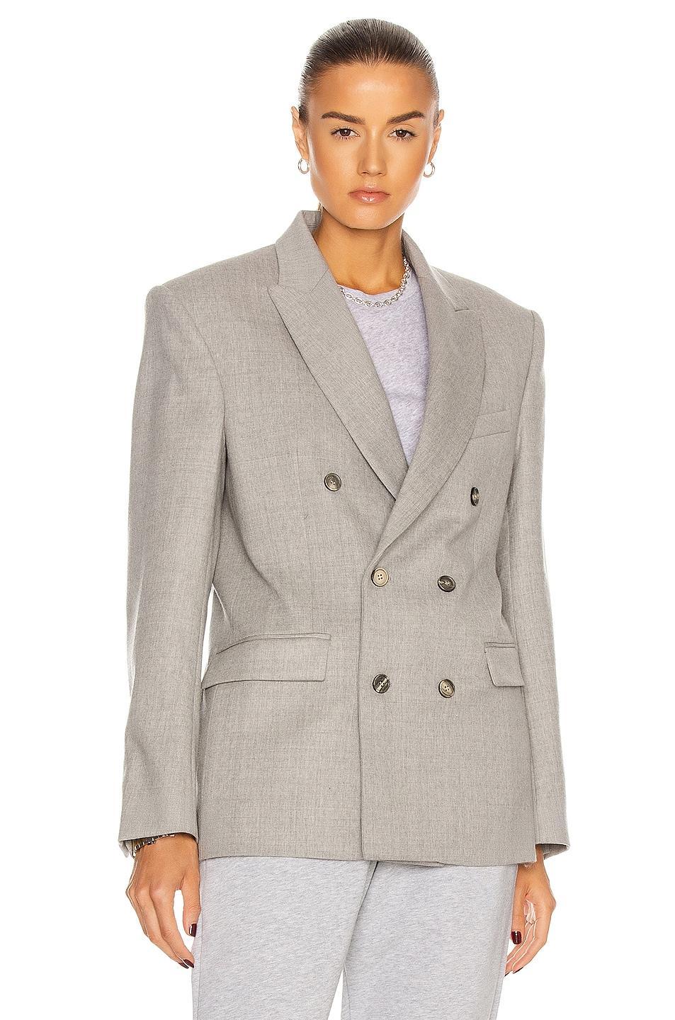 WARDROBE.NYC Double Breasted Blazer Gray. (also in ). Product Image