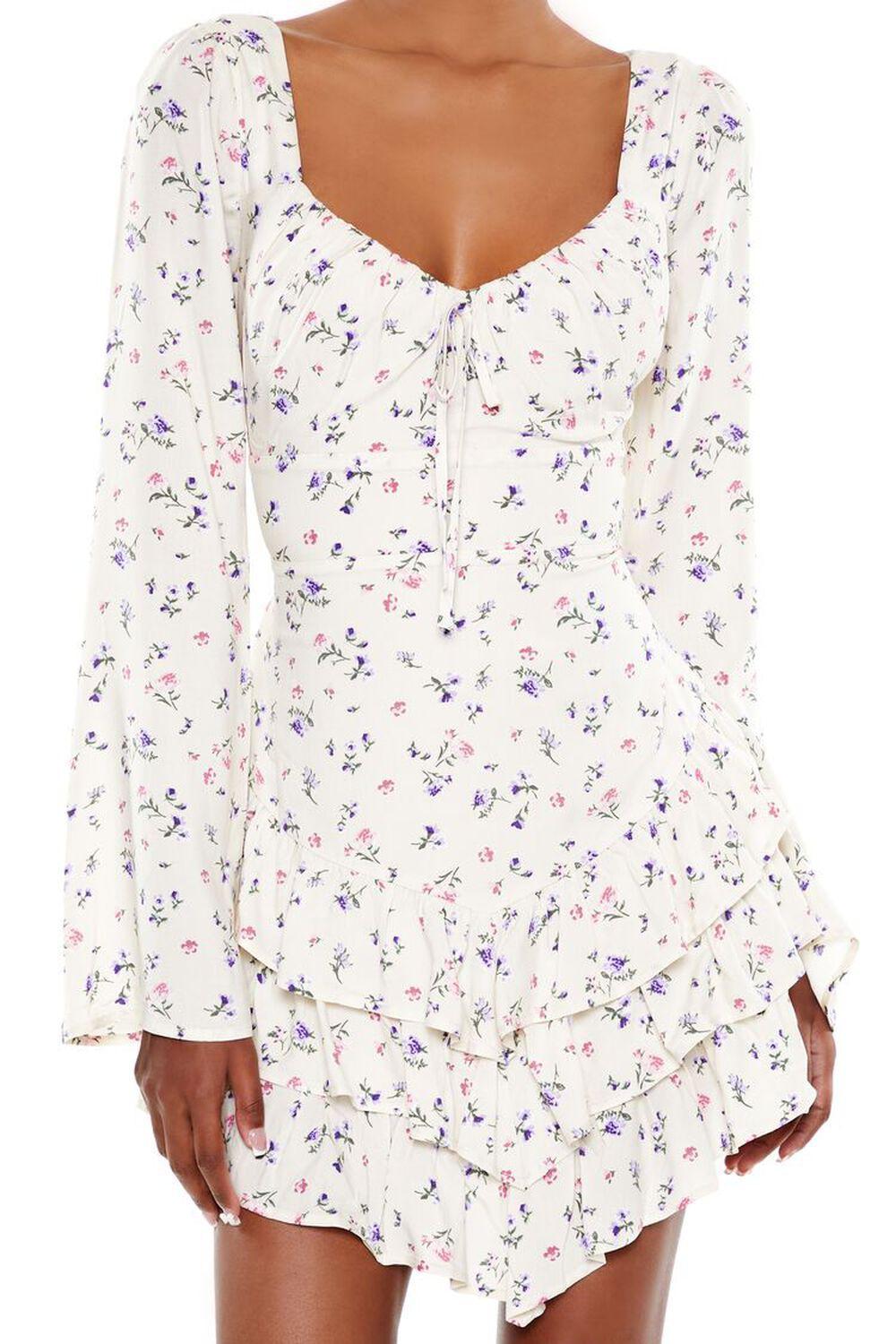 Tiered Ditsy Floral Mini Dress | Forever 21 Product Image