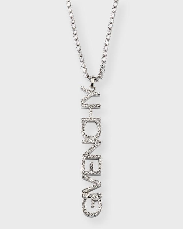 Mens Necklace In Metal With Crystals Product Image