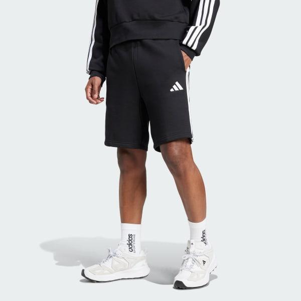 Essentials 3-Stripes Fleece Shorts Product Image