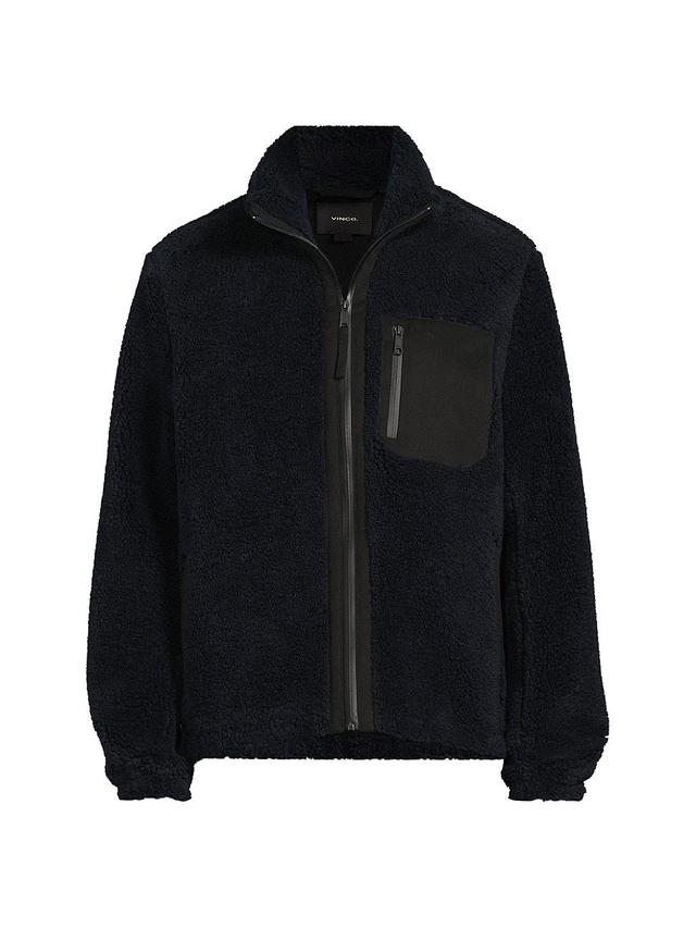 Mens Faux-Sherpa Zip-Up Jacket Product Image