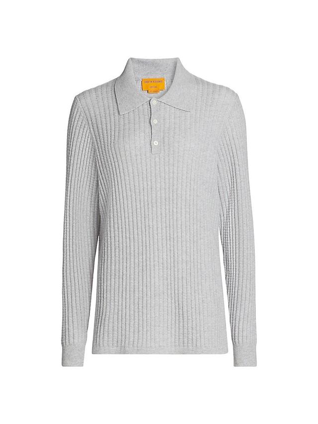 Womens Theo Waffle Cashmere Polo Sweater Product Image