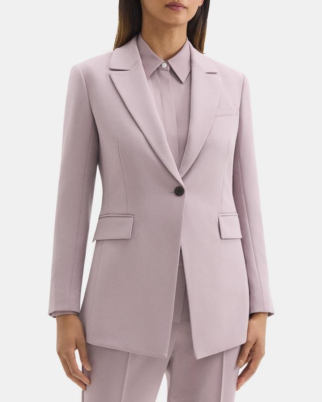 Single-Breasted Blazer in Crepe Product Image