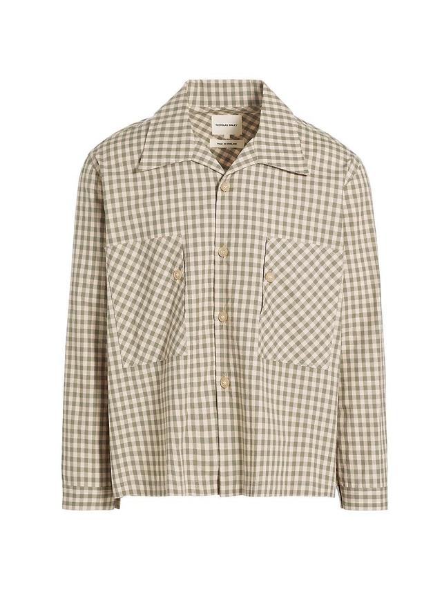 Mens Checked Cotton Shirt Product Image