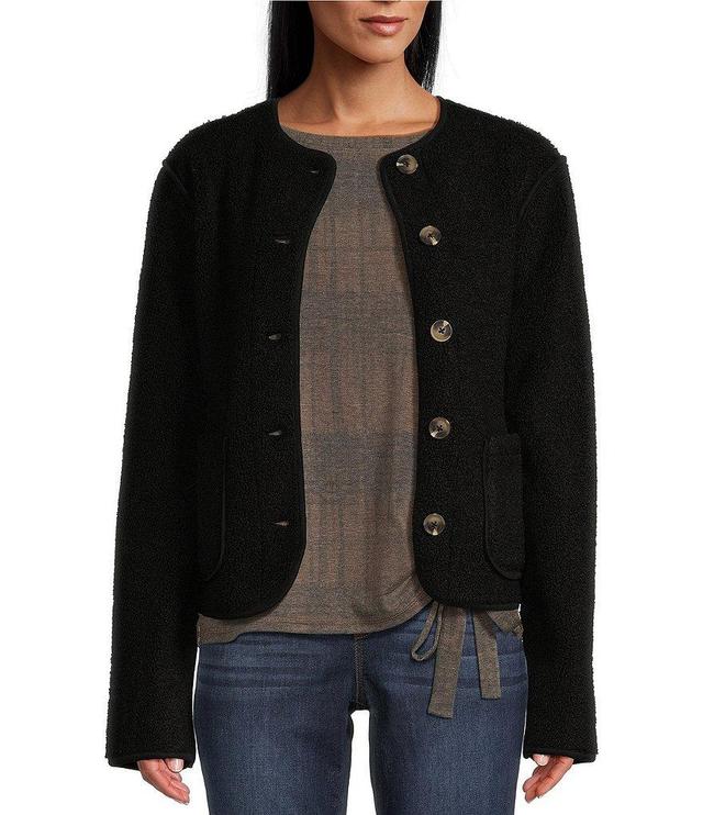 Westbound Reversible Collarless Button Front Jacket Product Image