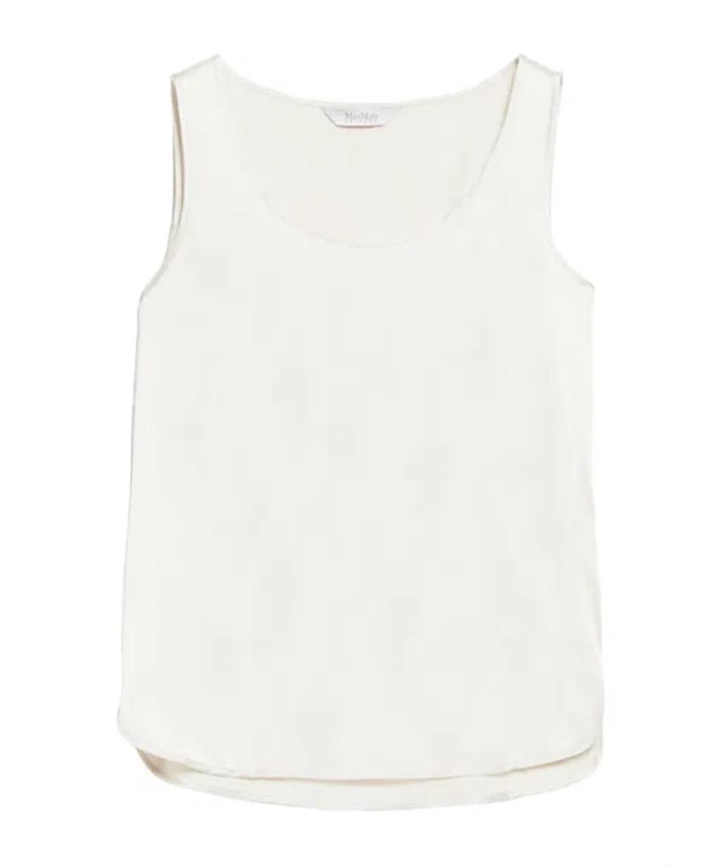 MAX MARA Round-necked Vest In Beige Product Image