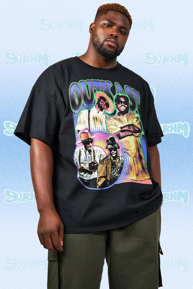 Plus Vintage Outkast License T-shirt | boohooMAN USA Product Image