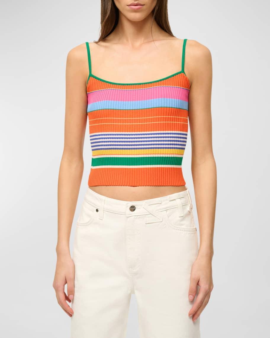 Soleil Stripe Rib-Knit Tank Top Product Image