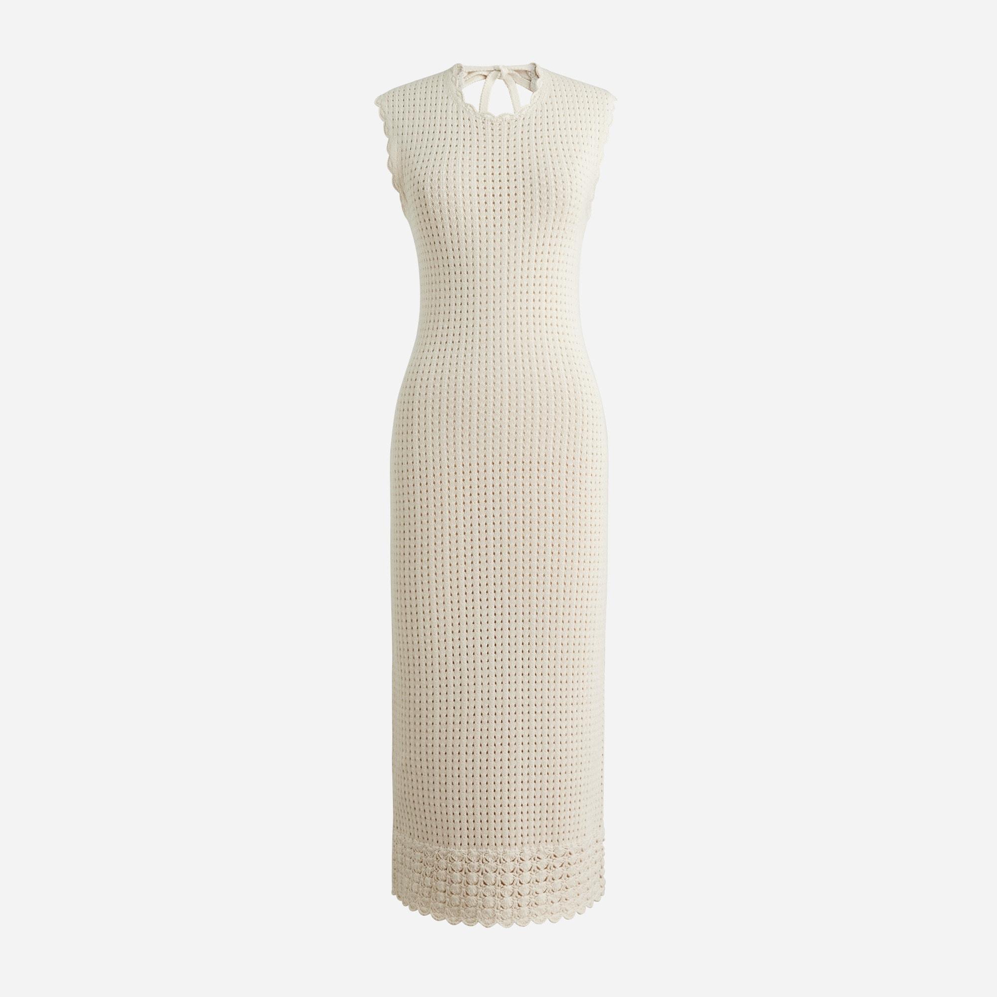 Crochet open-back midi dress Product Image