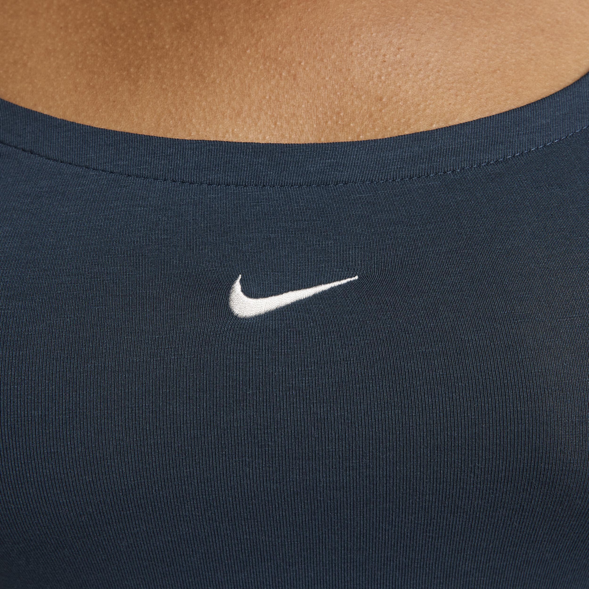 Womens Nike Sportswear Chill Knit Short-Sleeve Square-Neck Top Product Image