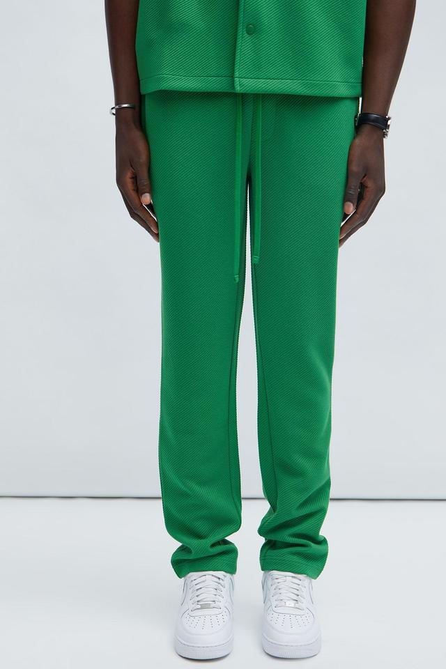 Kina Textured Knit Pants - Green Product Image