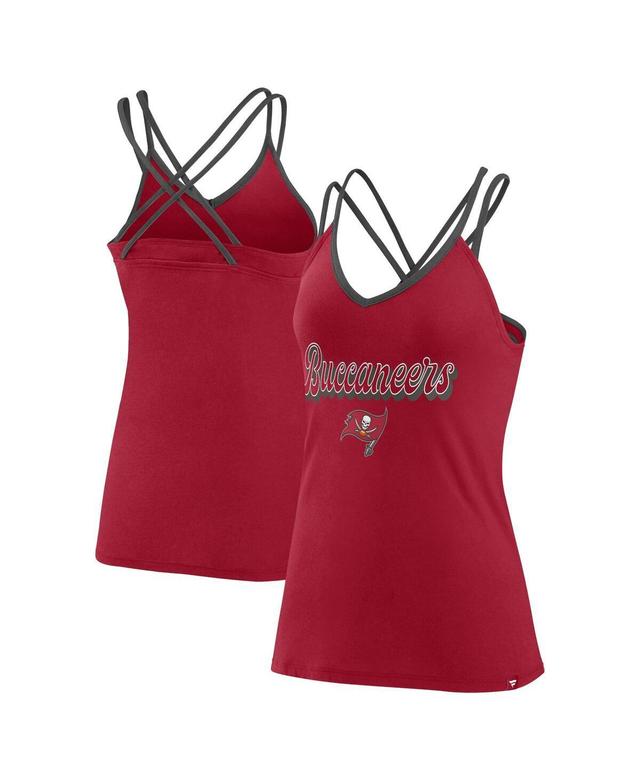 Womens Fanatics Branded Tampa Bay Buccaneers Go For It Strappy Crossback Tank Top Product Image