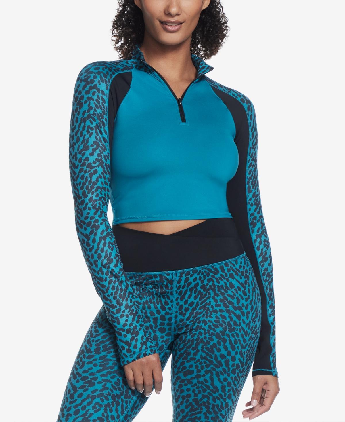 Skechers Womens Dvf 1/4-Zip Animal Print Top - Animal Print Product Image