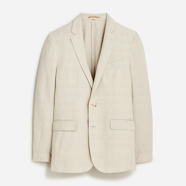 Ludlow Slim-fit unstructured suit jacket in Irish cotton-linen blend Product Image