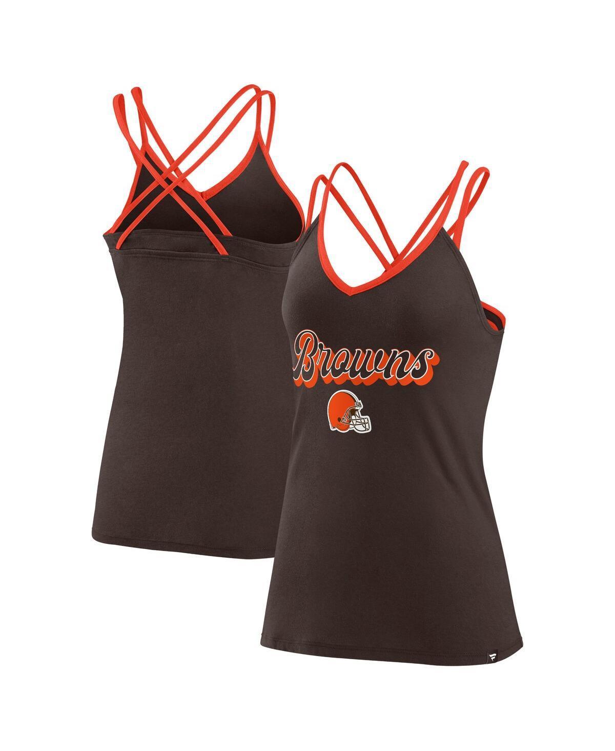 Womens Fanatics Black Cincinnati Bengals Go For It Strappy Crossback Tank Top Product Image