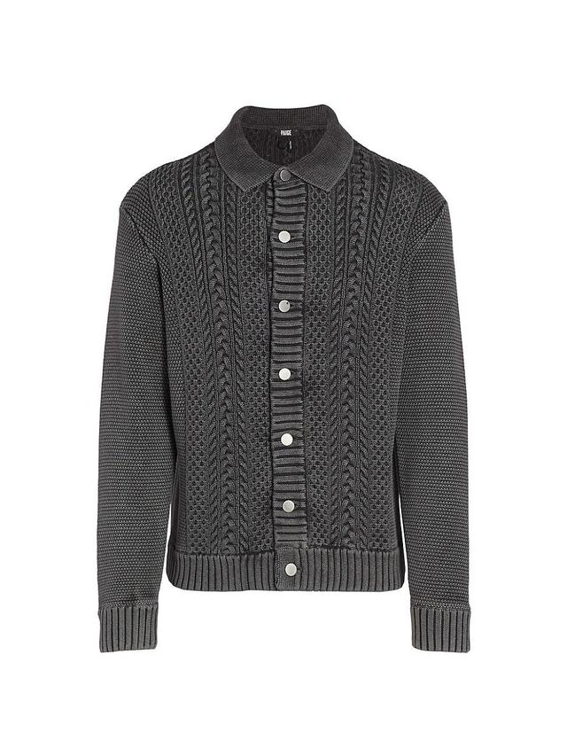 Mens Jarran Cabled Sweater Jacket Product Image