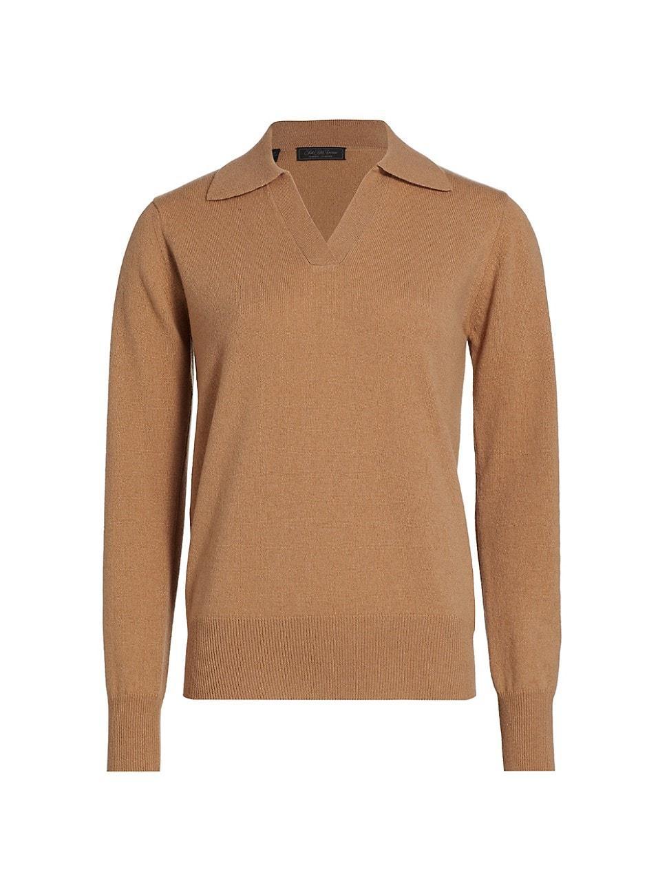 Womens Cashmere Polo Sweater product image