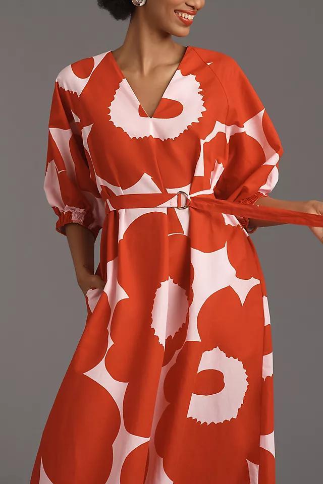 Marimekko Aiva Unikko Cotton Linen Dress Product Image