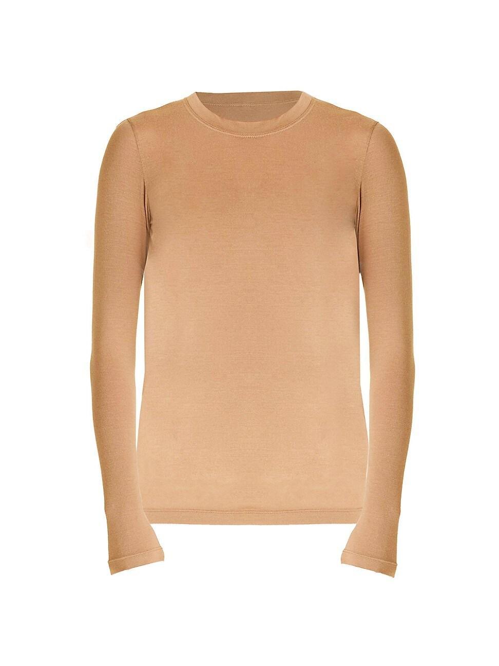 Womens Washable Cashmere Long Sleeve Crewneck Sweater product image