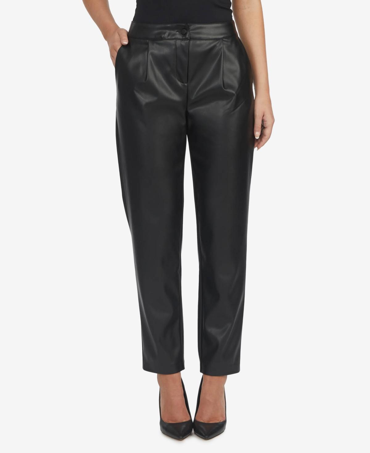 Ellen Tracy Womens Faux Leather Pull On Pants product image