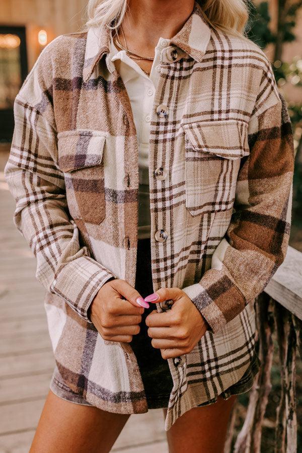 Nantucket Chill Plaid Jacket In Brown Product Image