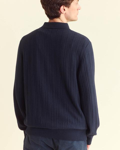 Long Sleeve Tailored Sweater Polo -  Product Image