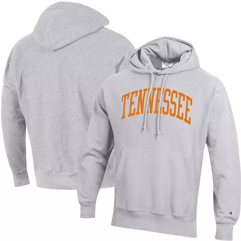 Mens Champion Heathered Gray Tennessee Volunteers Big & Tall Reverse Weave Fleece Pullover Hoodie Sweatshirt Product Image