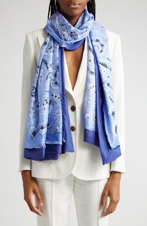 Etro Floral Silk Fringe Scarf Product Image