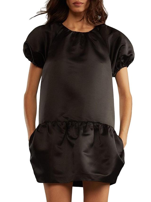 Womens Satin Tulip Minidress Product Image