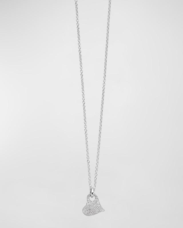 Womens Stardust Sterling Silver & Diamond Heart Pendant Necklace Product Image