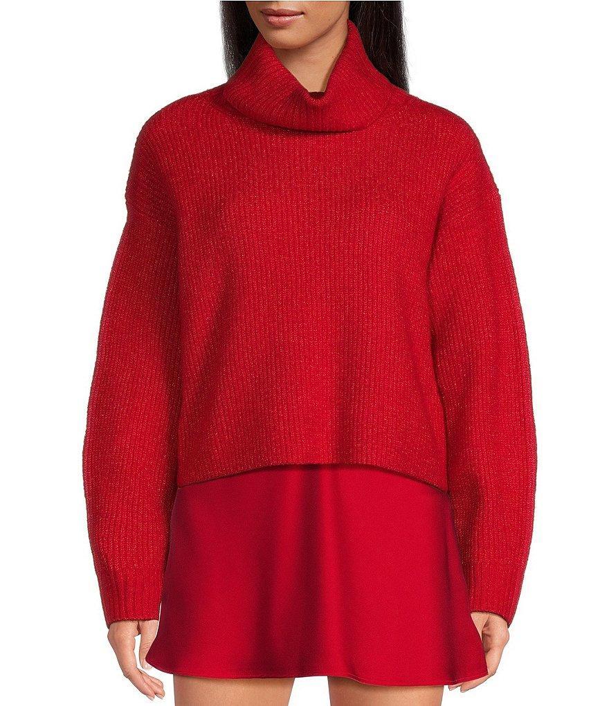 Gianni Bini Juliet Imitation Alpaca Turtleneck Long Sleeve Sweater Product Image