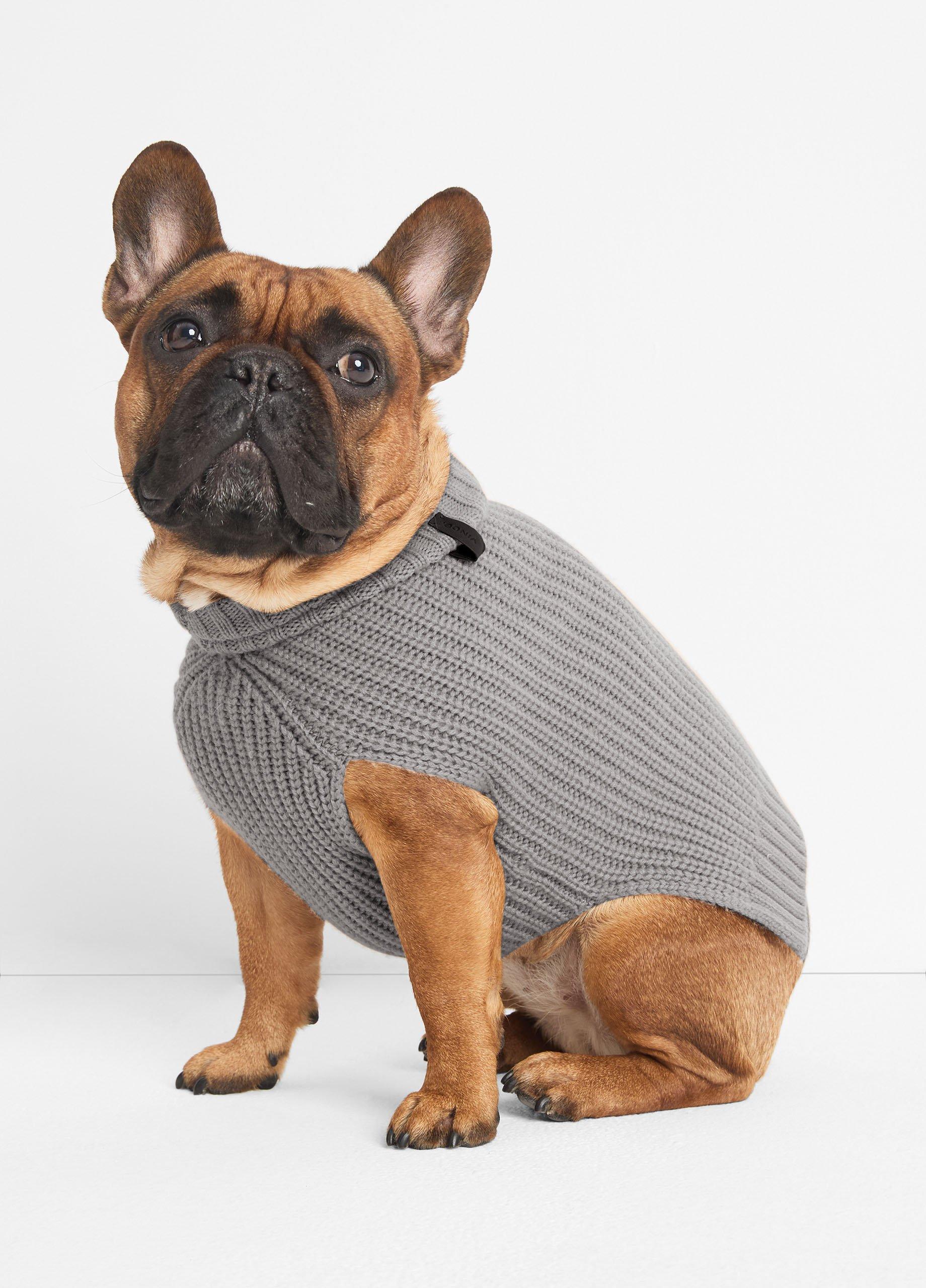 Womens Wool And Cashmere Shaker-stitch Dog Sweater, Heather Grey, Size S Vince product image