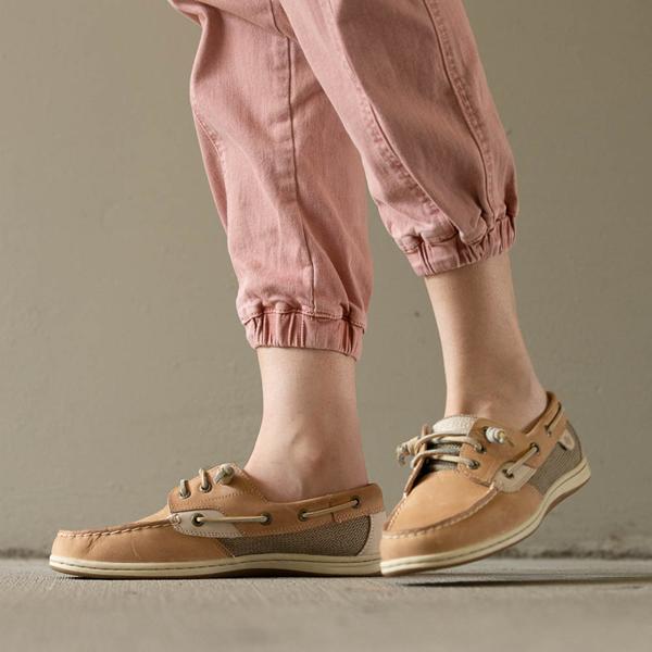 Sperry Songfish Core (Linen/Oat) Women's Lace up casual Shoes Product Image