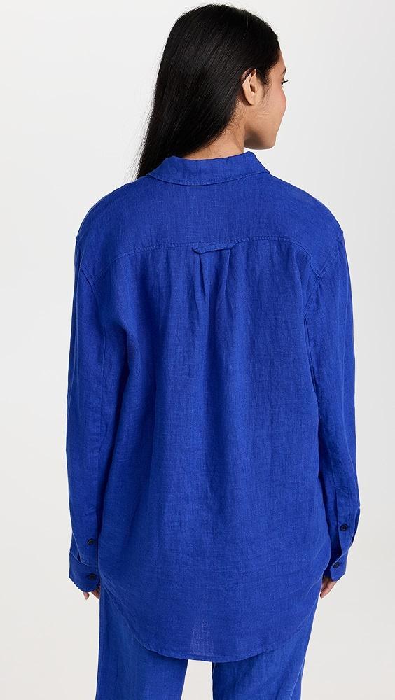 Desmond & Dempsey Lounge Plain Linen Shirt | Shopbop Product Image