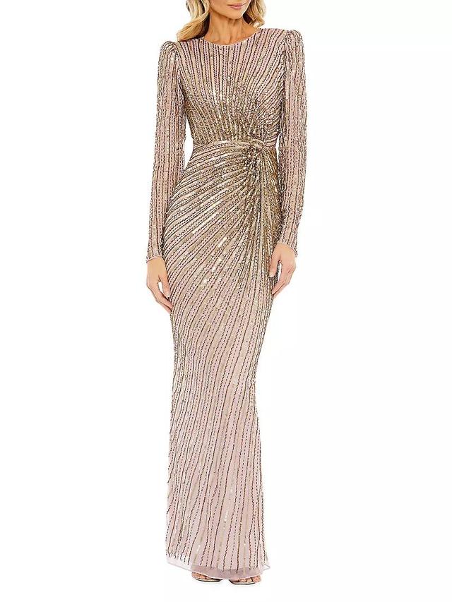 Embellished Knotted Column Gown Product Image