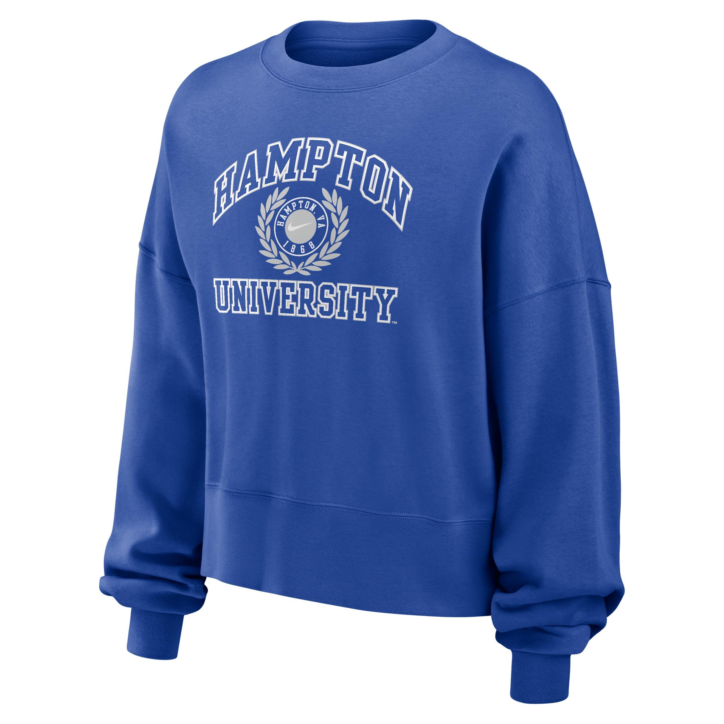 Hampton Nike Womens College Crew-Neck Sweatshirt Product Image