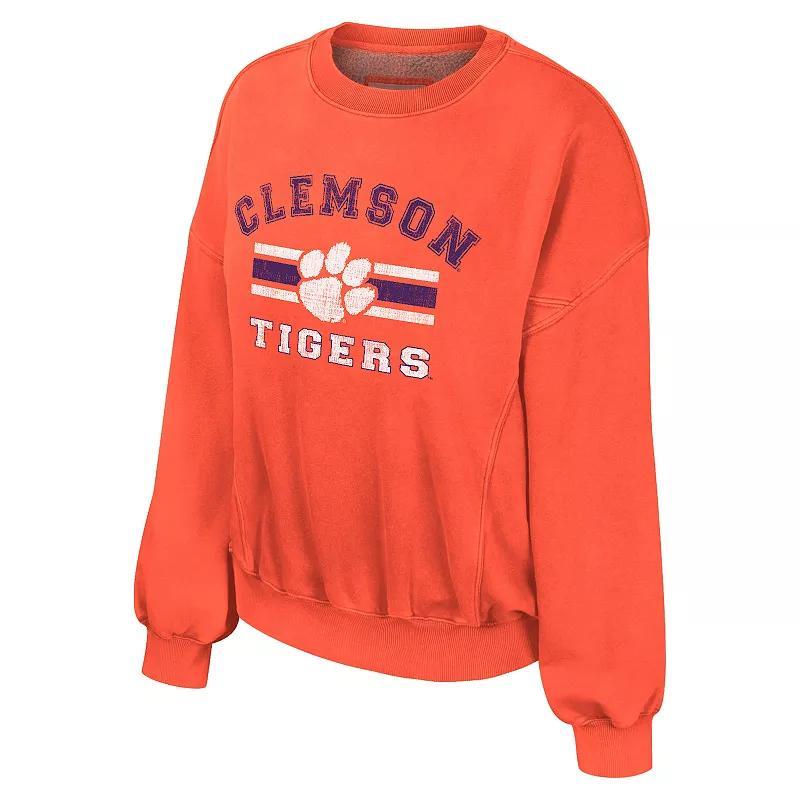 Womens Clemson Tigers Audrey Crew Fleece Sweatshirt Product Image