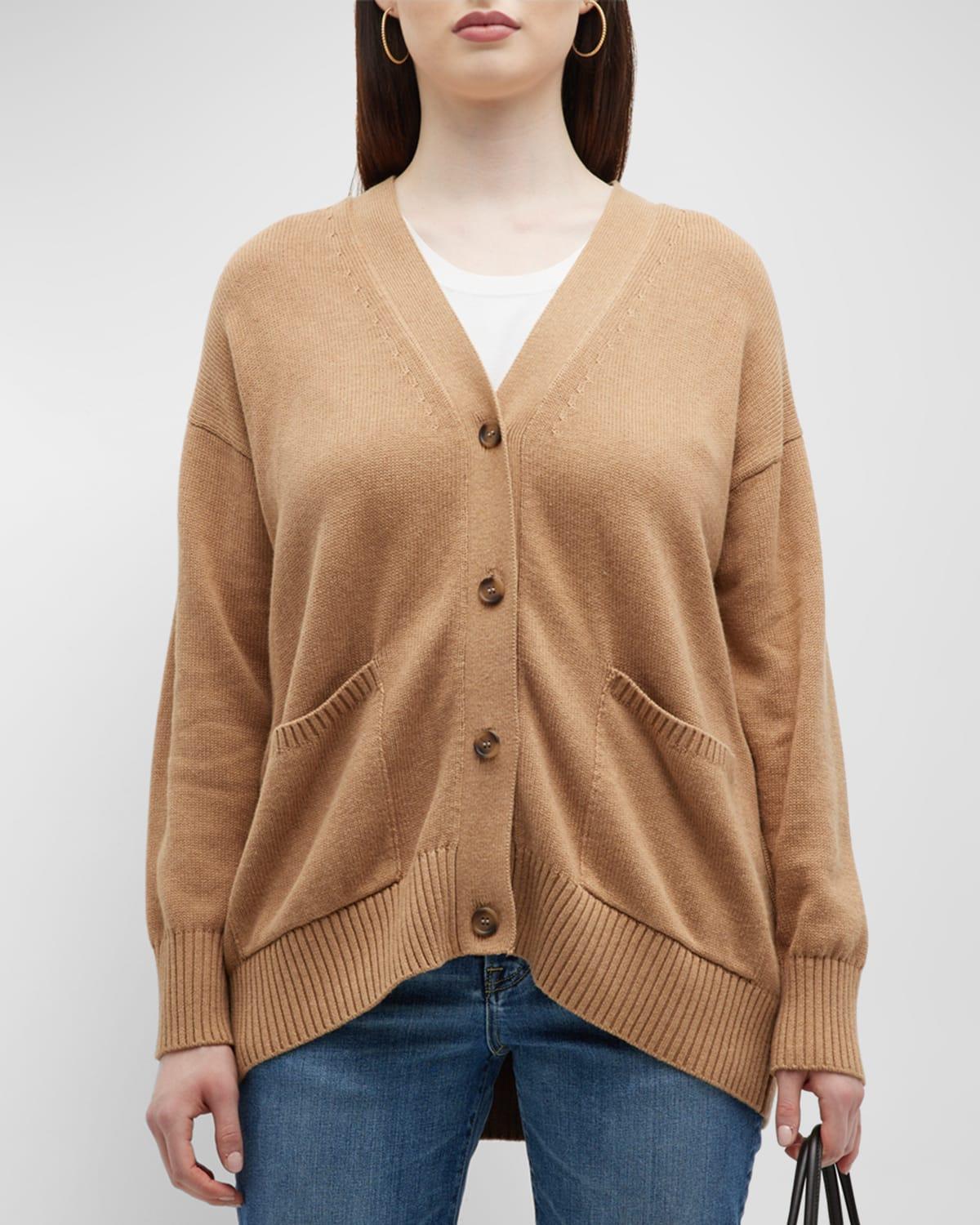 Womens Patch-Pocket Cotton Cardigan product image