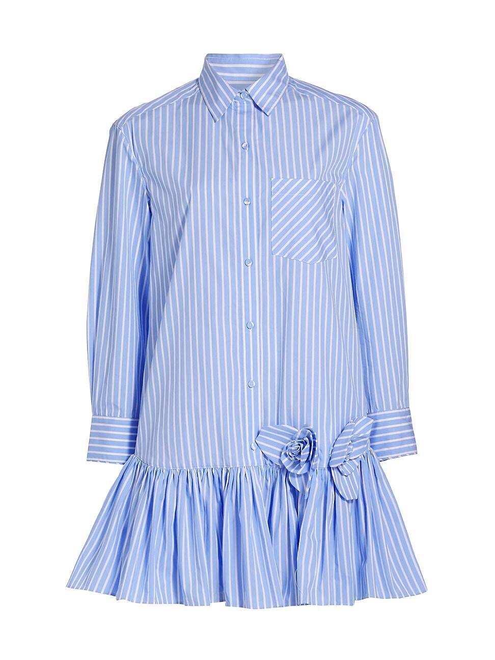 Womens Estelle Striped Cotton Shirtdress Product Image