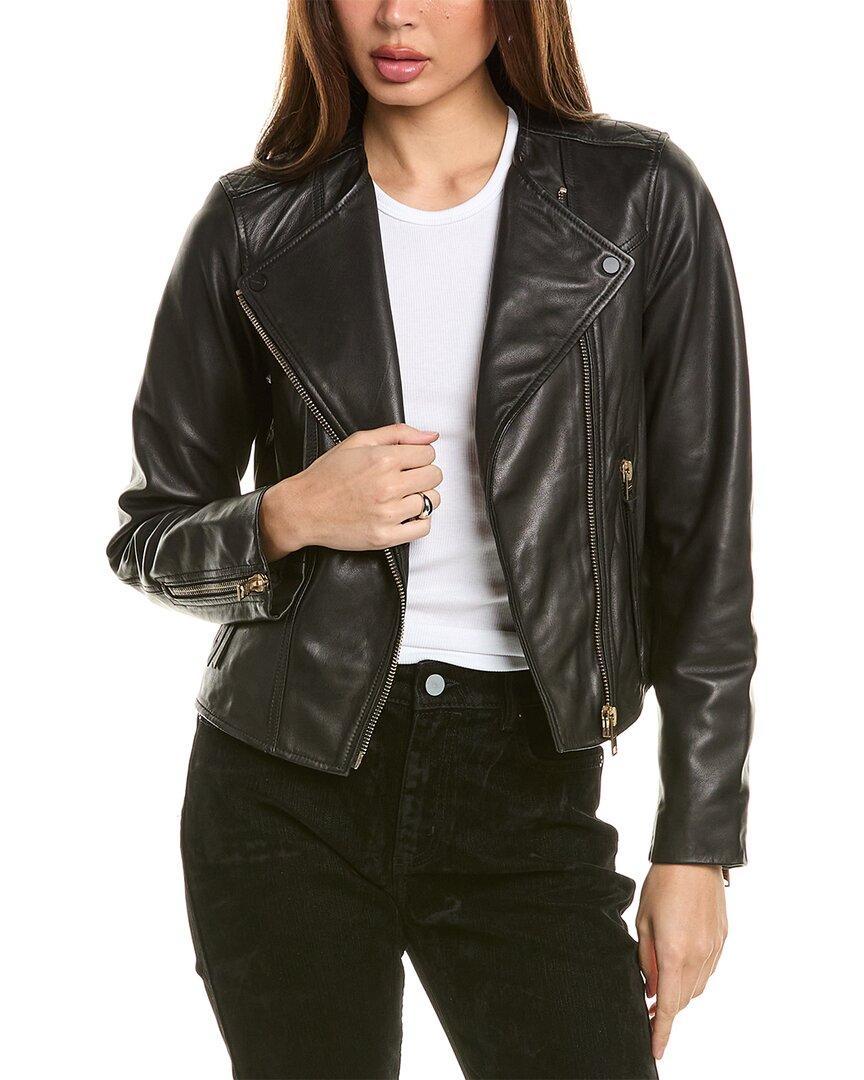 ALLSAINTS Harley Leather Biker Jacket In Black Product Image