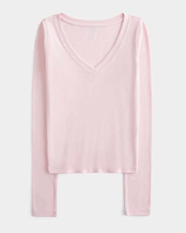 Long-Sleeve V-Neck Top Product Image