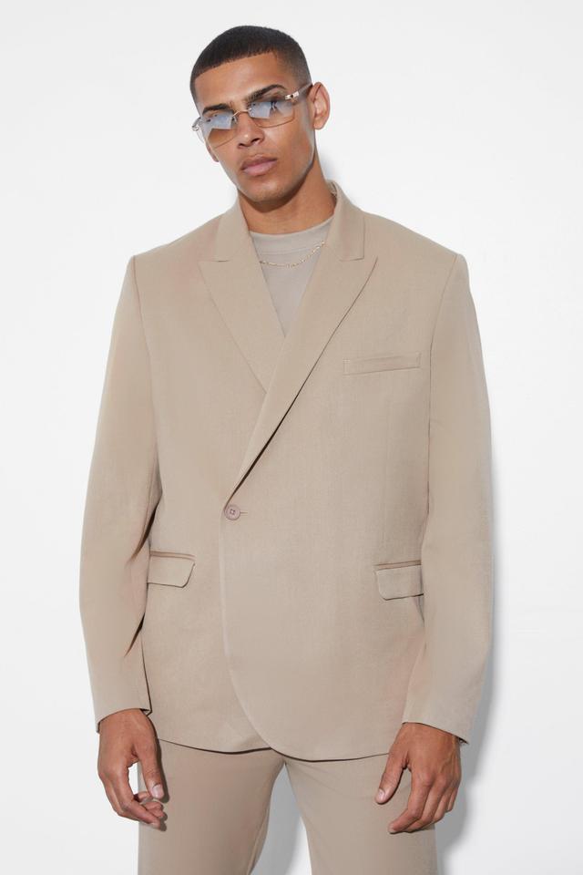 Relaxed Fit Wrap Suit Jacket | boohooMAN USA Product Image