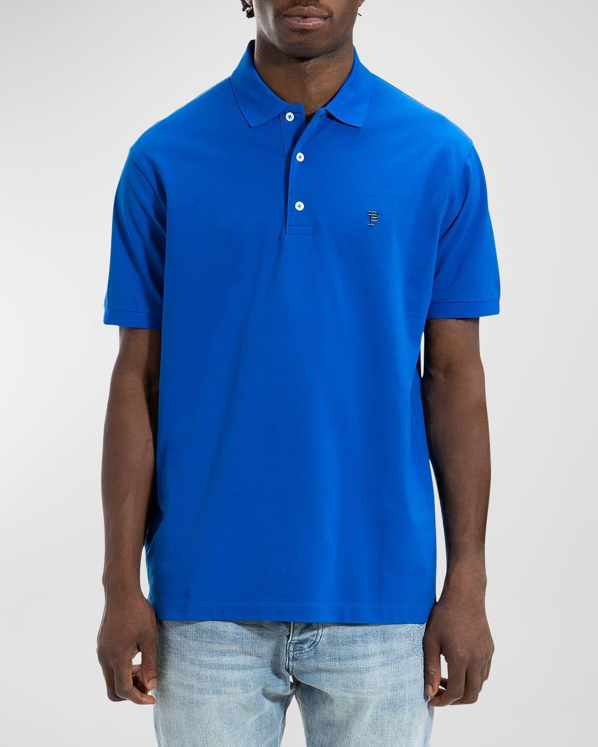 Mens Pique Logo-Collar Polo Shirt Product Image