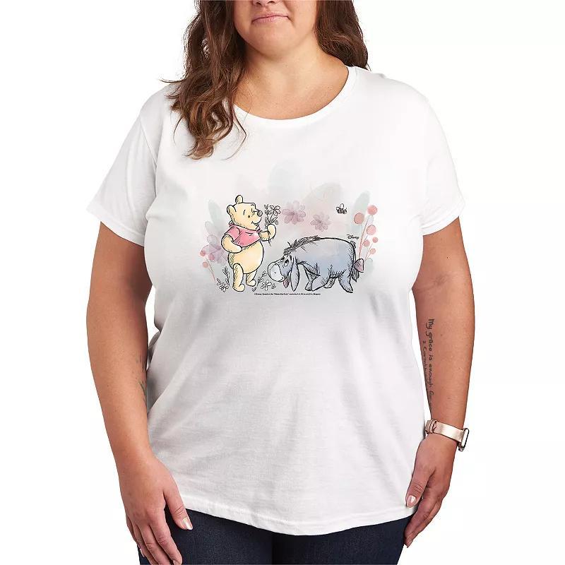 Disneys Winnie The Pooh Flower Picking Graphic Tee, Womens Product Image